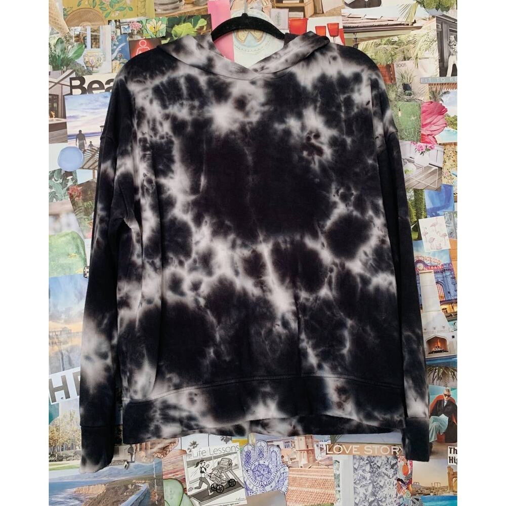 Black Sundry Tie Dye Hoodie Sweatshirt 1/S